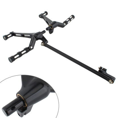 Black Driver Footrest Pedal Bracket Set for Harley Night Rod VRSC Special (07-17)