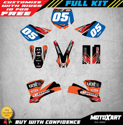 KTM 50 Custom Graphics Full Kit Digger Style Sticker (2002-2008)