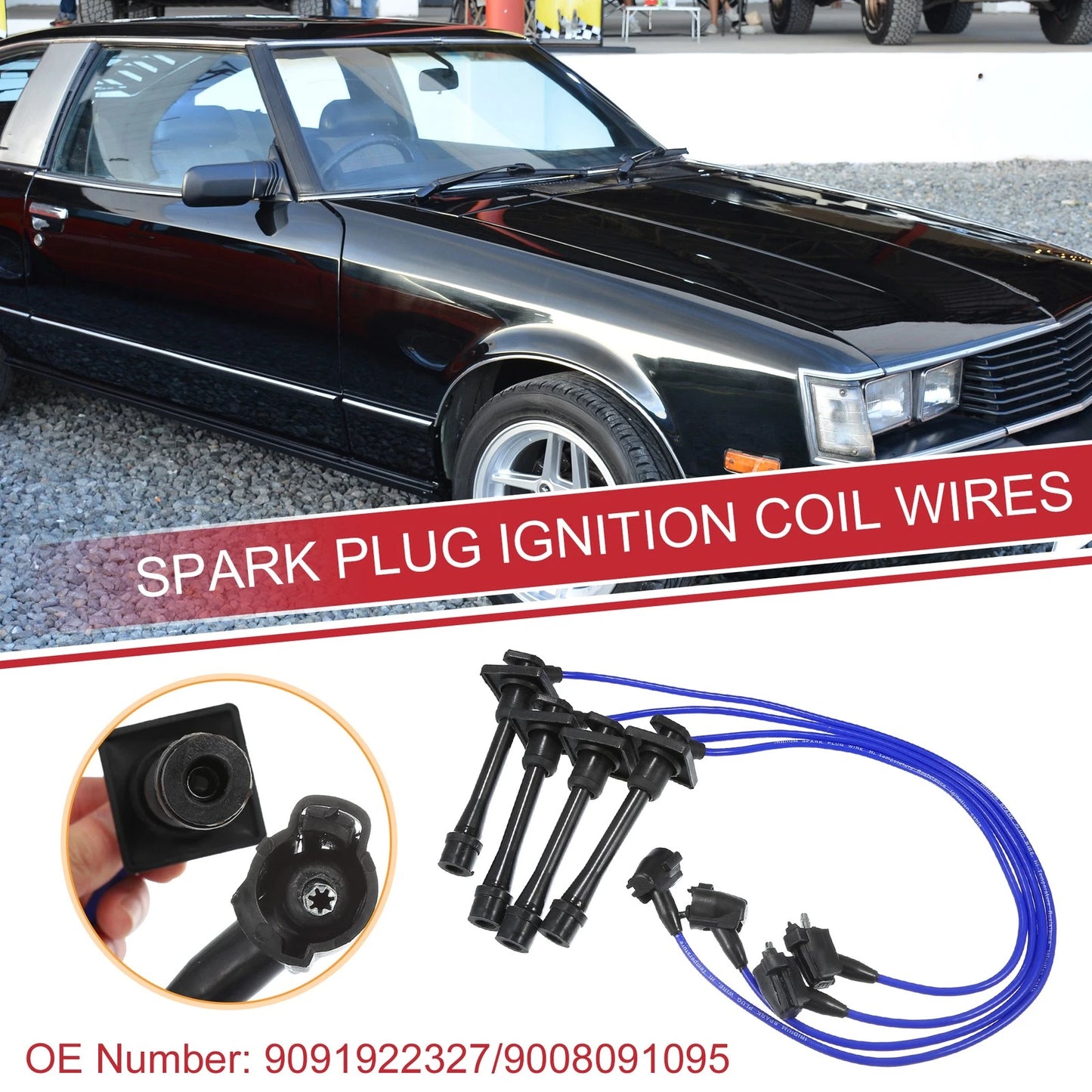 4pcs Spark Plug Wire Ignition Coil Cable for Toyota Celica (1994-1998)