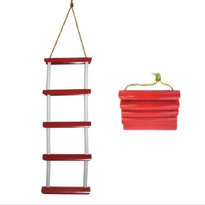 Boat Boarding 5 Step Folding Rope Ladder Folds Flat 1.5m for All Boats
