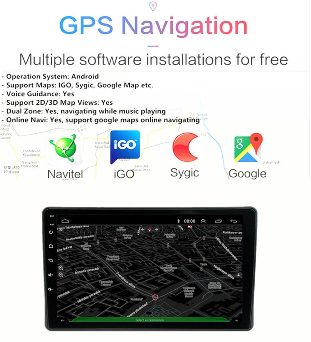 9" Car Stereo Radio GPS Navi Head Unit WiFi for Fiat Panda (2003-2012)