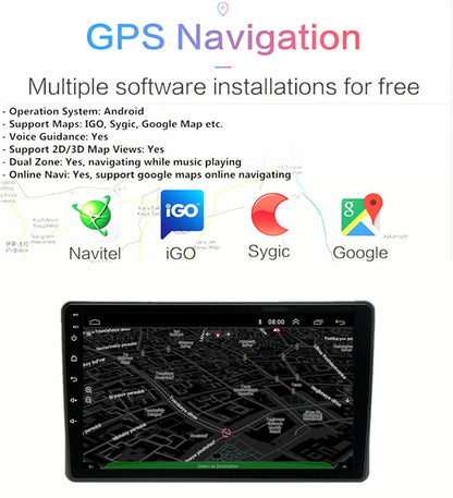 9" Car Stereo Radio GPS Navi Head Unit WiFi for Fiat Panda (2003-2012)