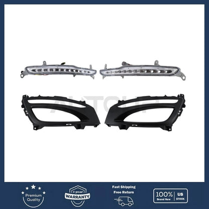 2 x Fog Lights Bezel with LED DRL for Kia Optima (2011–2013)