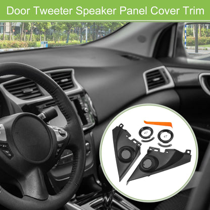 A Pillar Door Tweeter Speaker Cover Trim for Honda Civic (2016-2019) Black