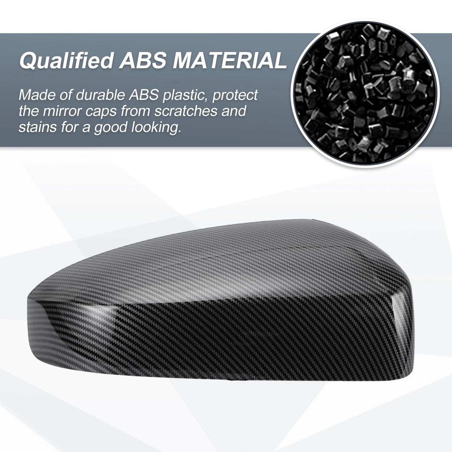 Rearview Mirror Cover Cap  Black Carbon Fiber for Nissan Sentra (2007-2012)