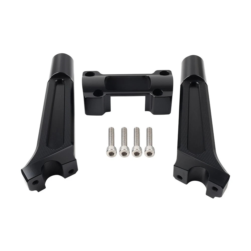 Black 8" Pullback Handlebar Riser for Harley Dyna M8 Softail Street Bob (2018-2021)