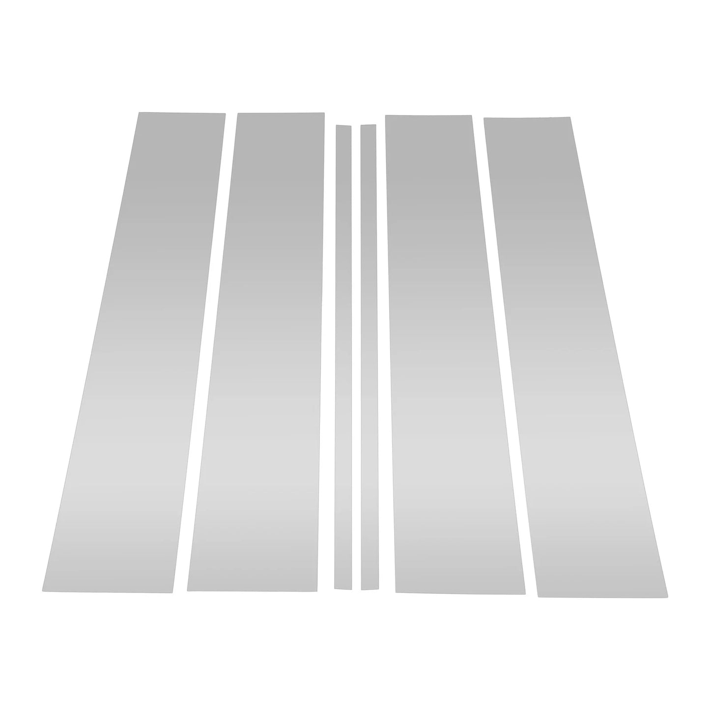 6 Pcs Pillar Window Trim for Chevy Suburban Silver Tone (2015-2020)