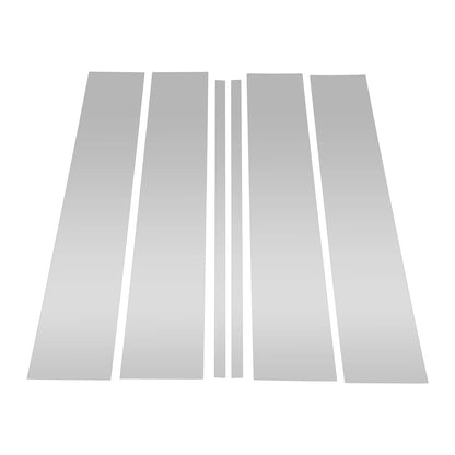 6 Pcs Pillar Window Trim for Chevy Suburban Silver Tone (2015-2020)