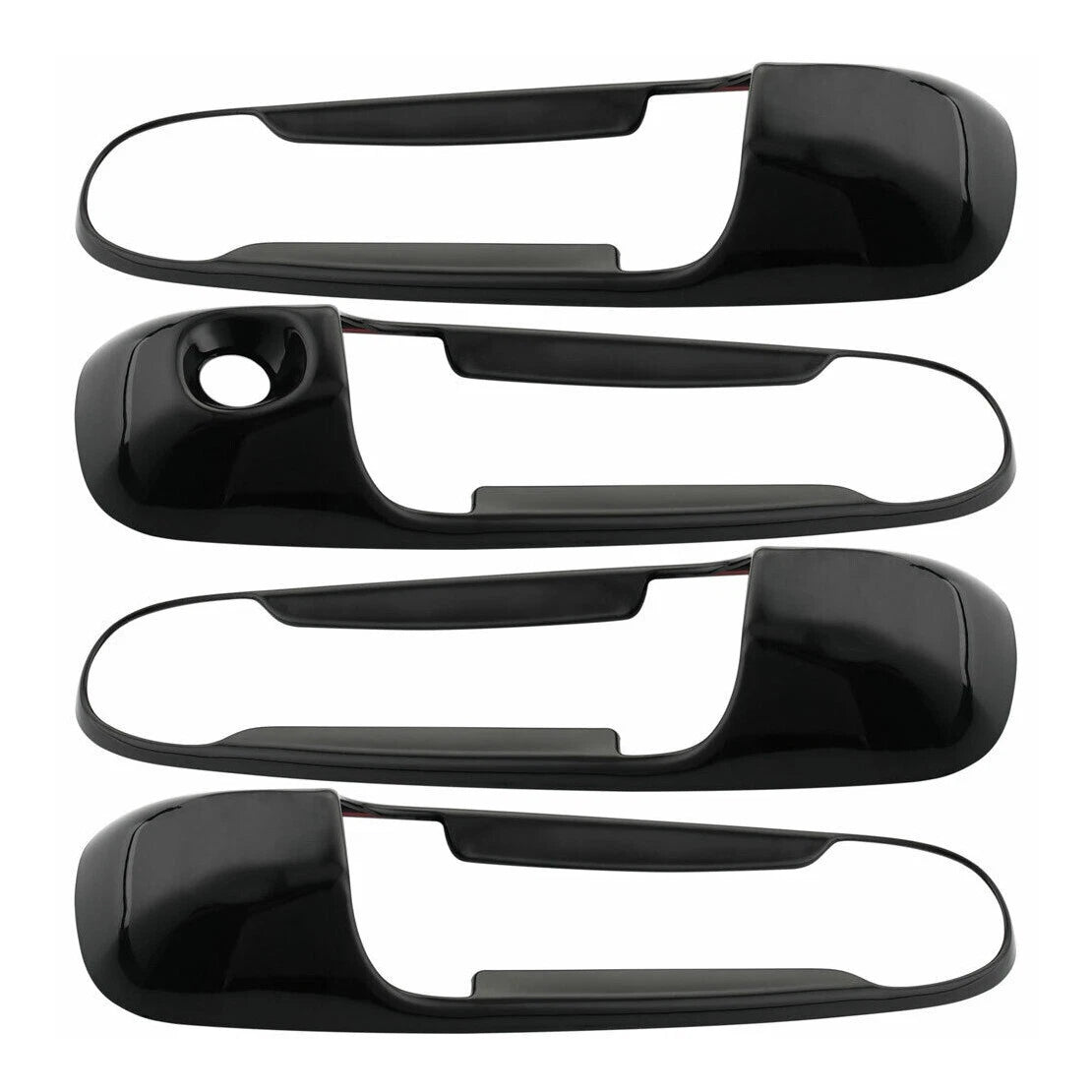 8x Black Door Handle Covers for Dodge Ram 1500 2500 3500 4500 5500 (2009-2018)