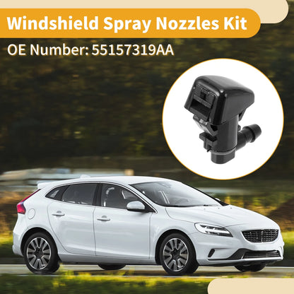 Windshield Washer Nozzle Kit 2 x for Dodge Nitro (2007-2011)