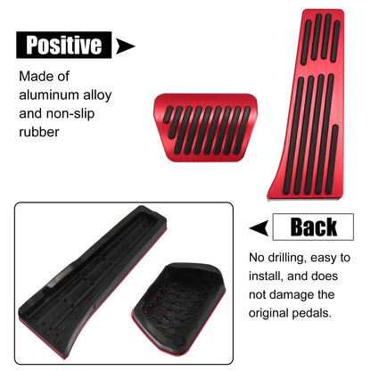 Red Brake Gas Accelerator Pedal Covers for BMW X3 X4 X5 X6 X7 (2004-2023)