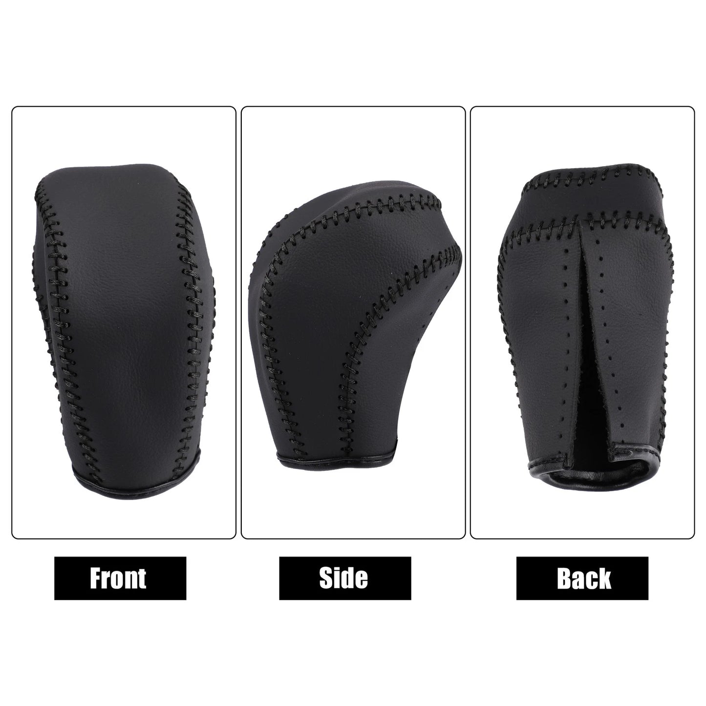 Black Faux Leather Gear Shift Knob Cover for Toyota Highlander (2001-2023)