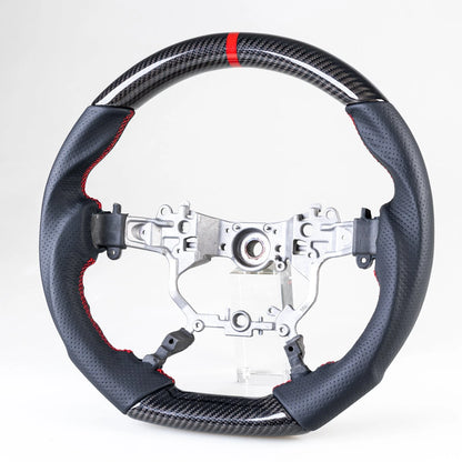 Carbon Flat Bottom Leather Steering Wheel for Toyota Land Cruiser Prado (2003-2009)