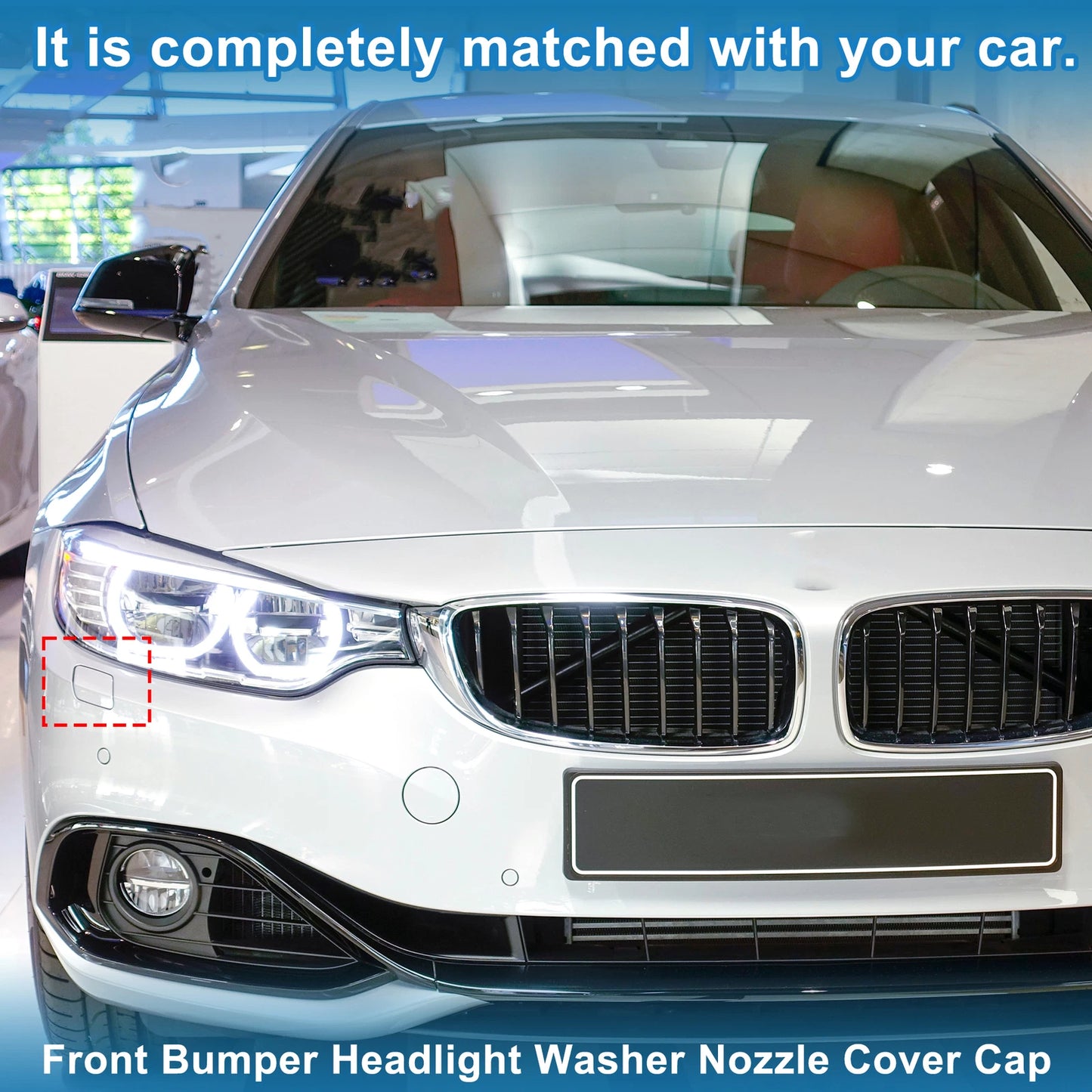 Front Right Washer Nozzle Cover for BMW 428i (2014-2016) - Red Cap