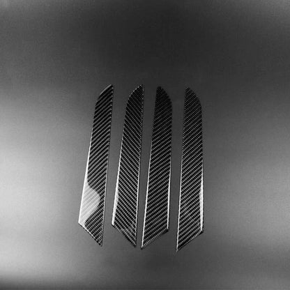 4pcs Carbon Fiber Side Door Panel Decor Trim Fit For Mazda CX-5 2017-2018