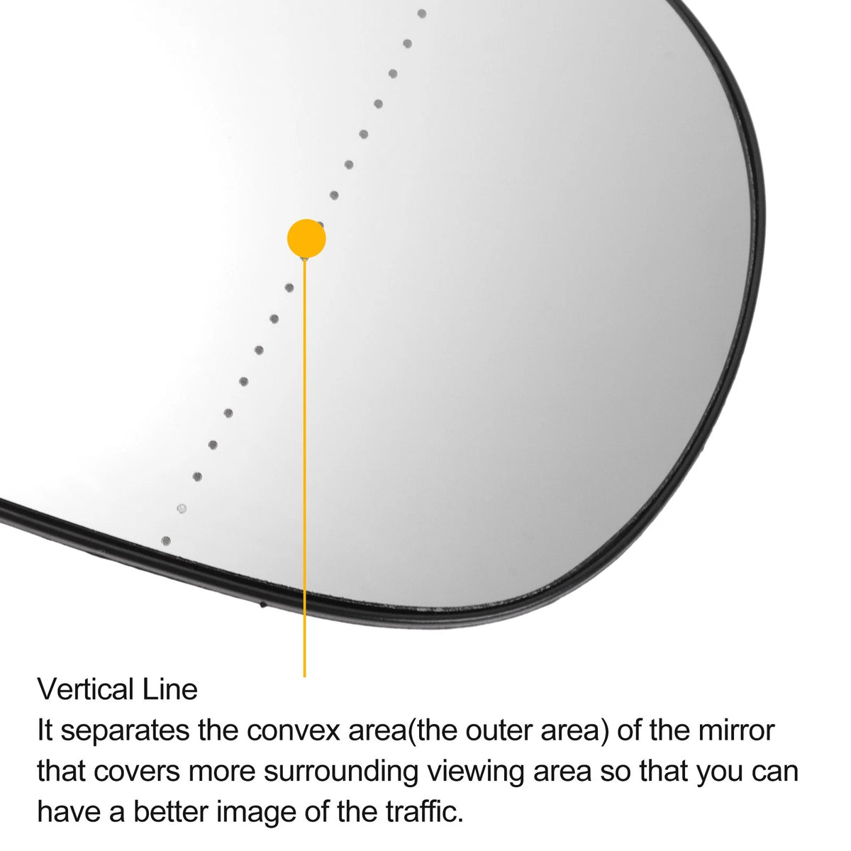 Right Side Heated White Mirror Glass for Nissan Micra (2002-2009)