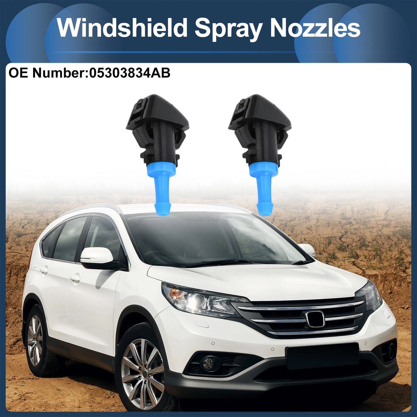 Windshield Washer Nozzle & Hose Connector for Jeep (2007-2018)