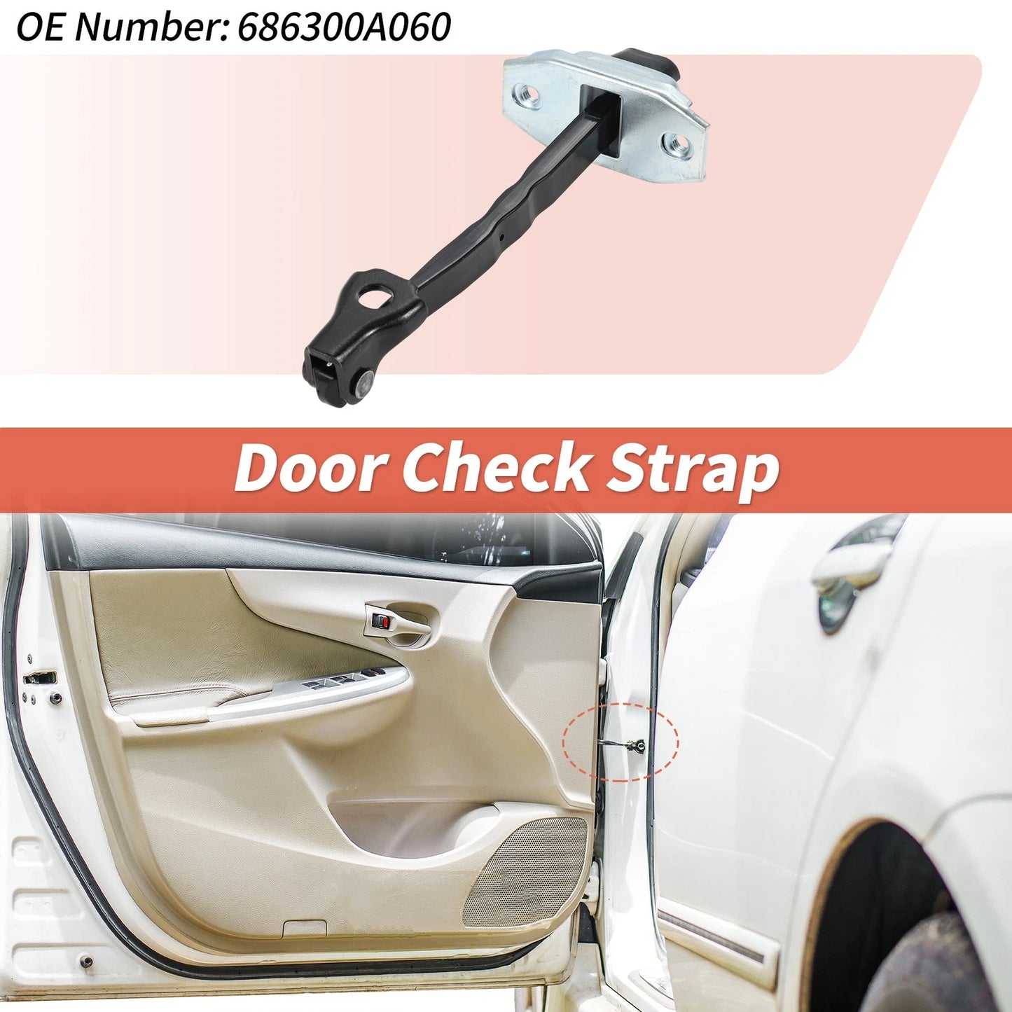 Rear Door Check Strap for Toyota Corolla Cross (2020-2025) 1 pc