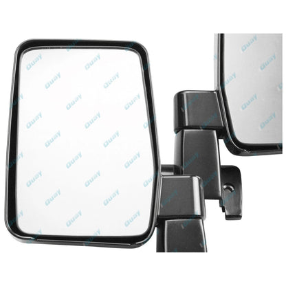 Large Black Door Wing Mirrors Pair for Toyota Landcruiser 60 Series (1987-1990)