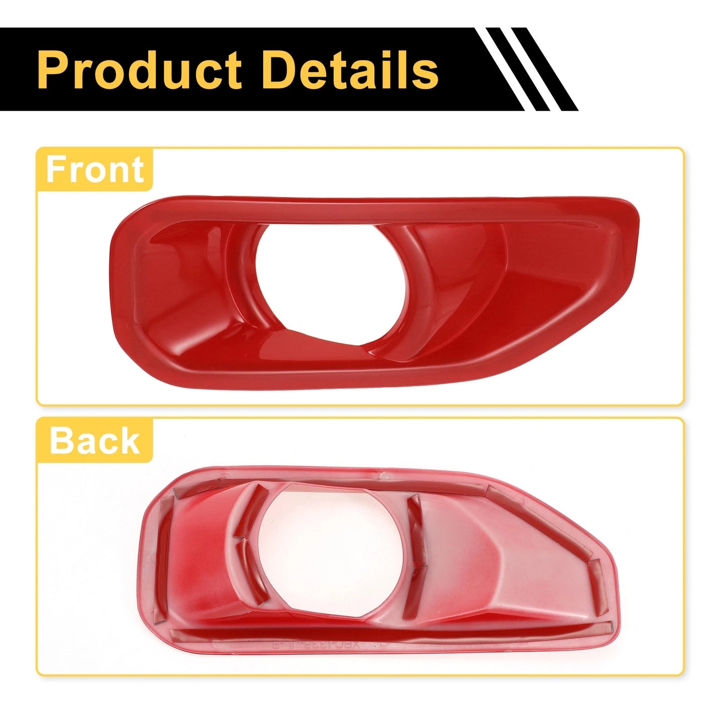 Fog Light Grills for Jeep Wrangler JL Gladiator (2018-2023) - 1 Pair Red