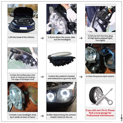 Right Headlight Lens Cover for Mercedes Benz C-Class W203 (2001-2007)