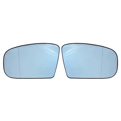 Blue Heated Side Mirror Glass with Plate for Mercedes CL500 (2000-2003)