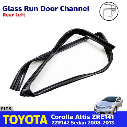 Glass Run Door Channel Rear LH Fits Toyota Corolla Altis ZZE142 SED 2008-13 D05