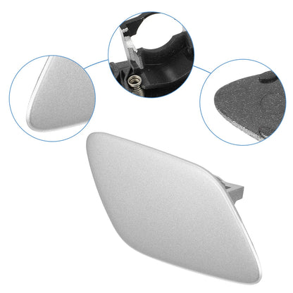 1x Front Bumper Headlight Washer Cover Cap for BMW 335i Silver Tone