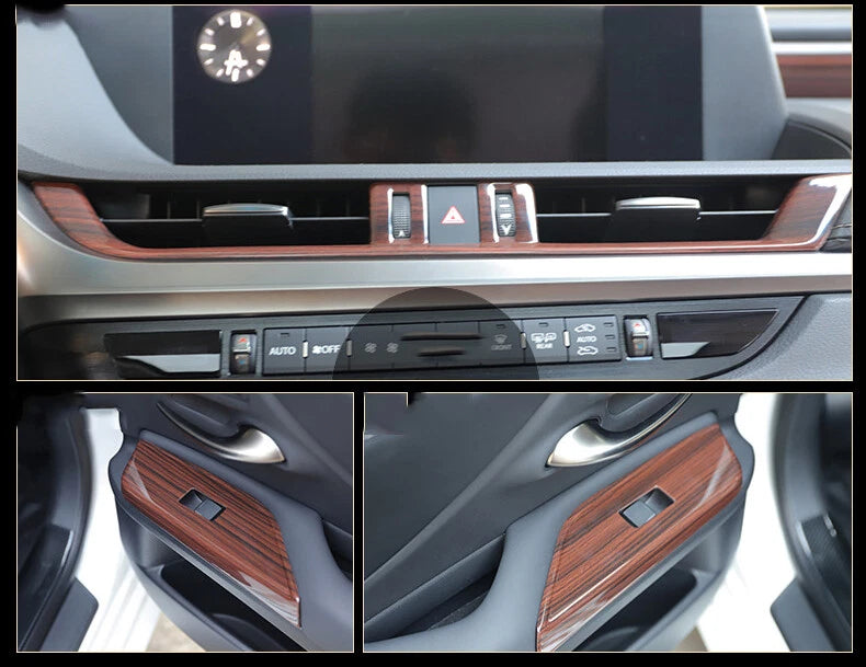 23x ABS Wood grain Interior Accessories Kit Cover for Lexus ES350/300h/250 (2019–2022)