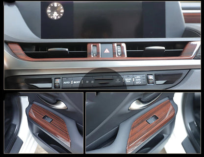 23x ABS Wood grain Interior Accessories Kit Cover for Lexus ES350/300h/250 (2019–2022)