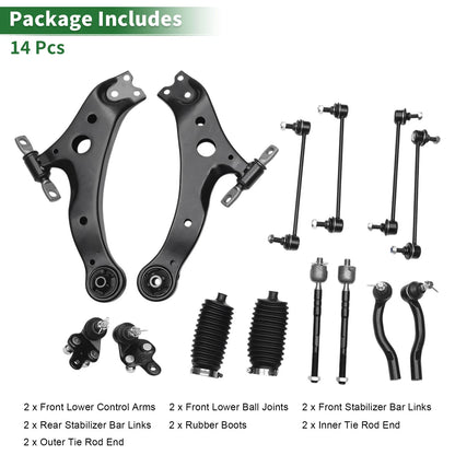 14 Pc Front Lower Control Arms for Toyota Camry (2007-2011)