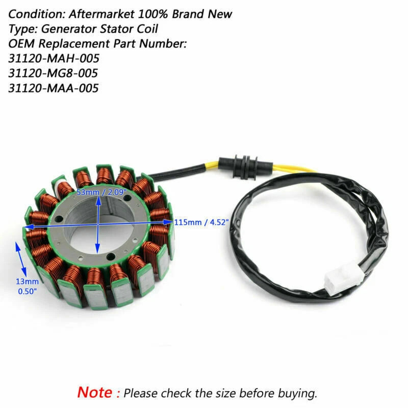 Stator for Honda VT 1100 C Shadow ACE Aero Sabre Spirit (1985-2007)