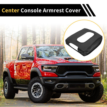 Center Console Cover for GMC Sierra 1500 Microfiber Leather Black