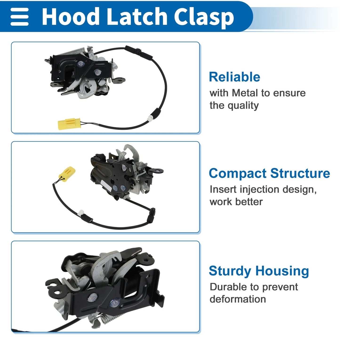 Hood Latch Assembly for BMW 5 Series F90 G30 (2016-2024) 1 x Pcs