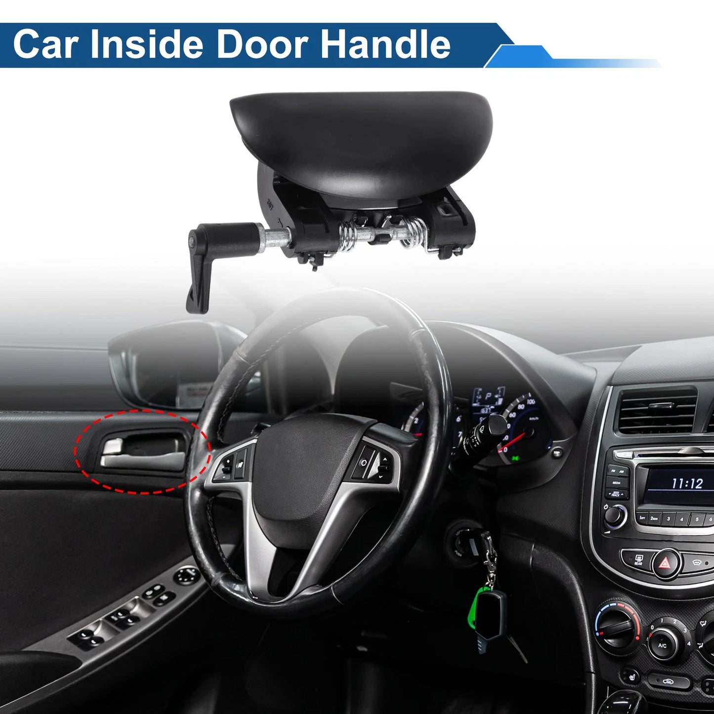 Front Passenger Side Door Handle for Peugeot 206 (1998-2009)