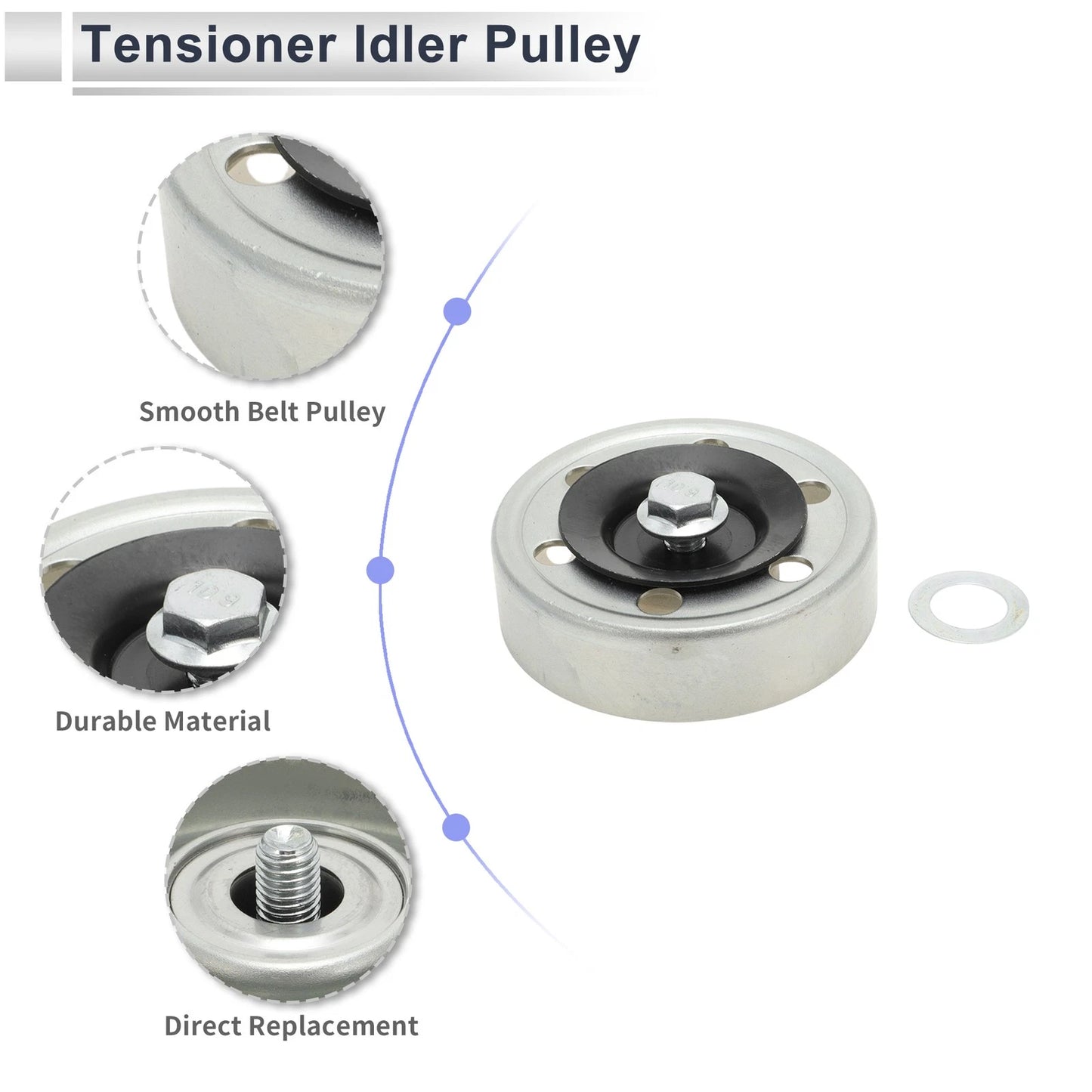 Drive Belt Idler Pulley for Toyota Corolla (2002-2009) 1 Pc
