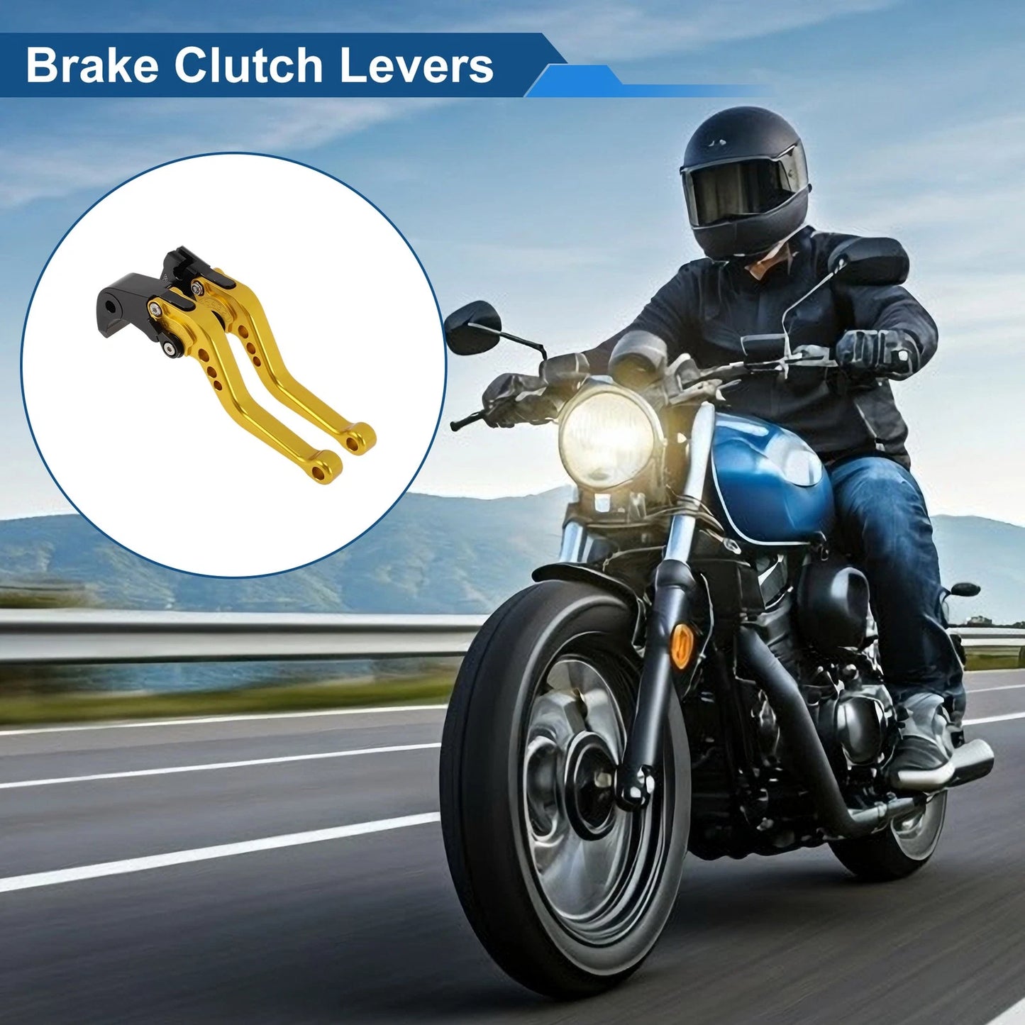 2 x Short Brake Clutch Levers for Yamaha YZF-R7 (2022–2024)