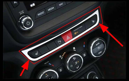 Interior Triangle Warning Button Frame Cover Trim for Jeep Renegade (2015-2018)