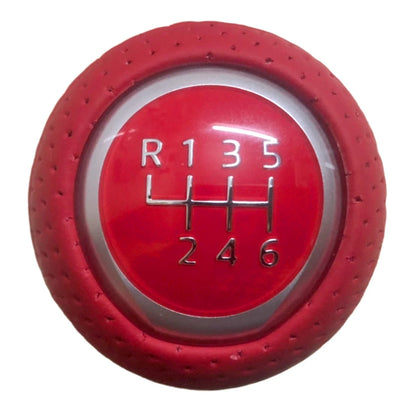 6 Speed Red Leather Gear Knob for Mazda 2, 3, 6, CX-3, CX-5 (2003-2023)