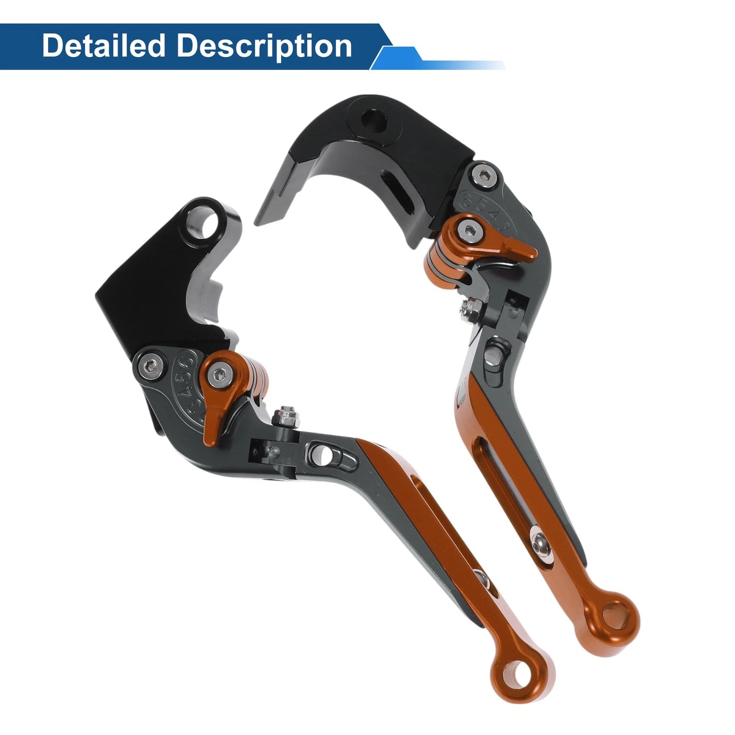 Adjustable Brake Clutch Levers for Honda CBR600RR (2003-2016) - Titanium Orange