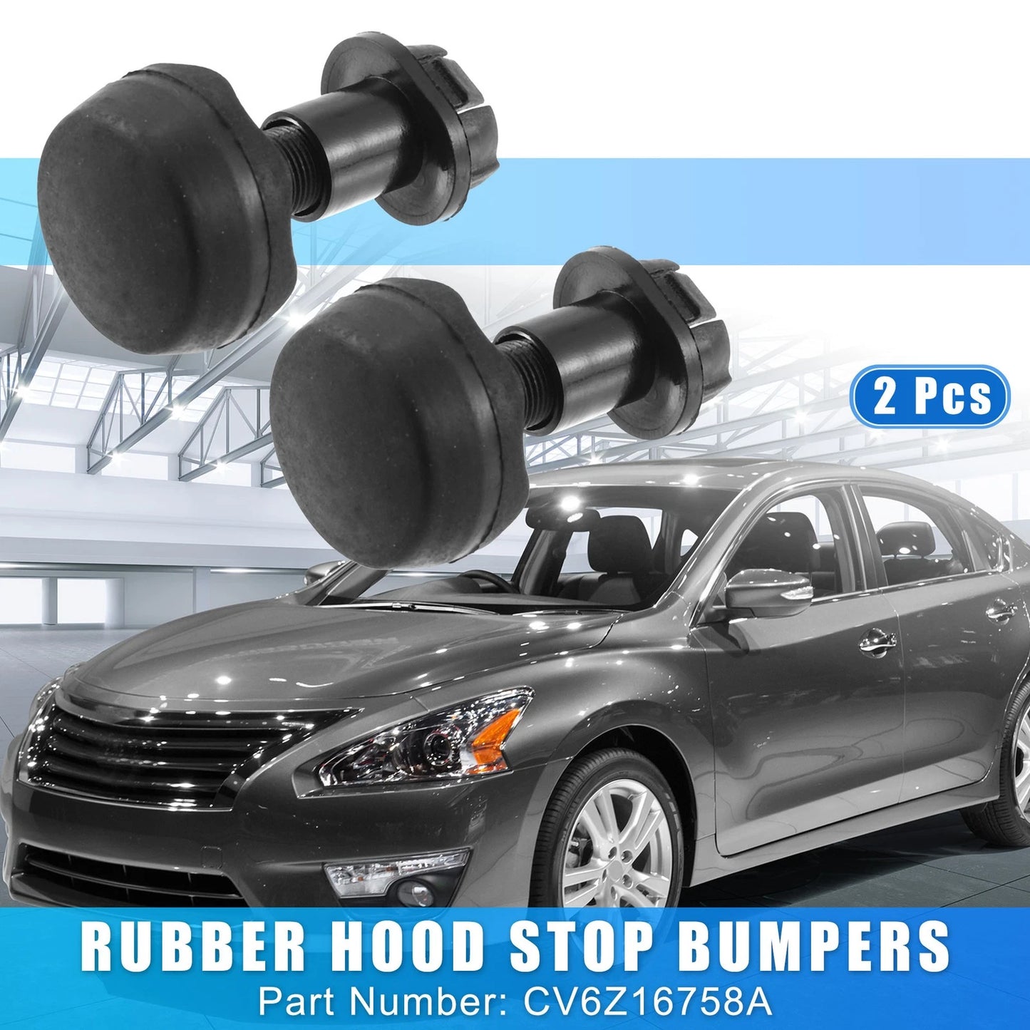 Hood Stop Cushion Bumper Rubber 2 x for Ford Focus (2012-2013)