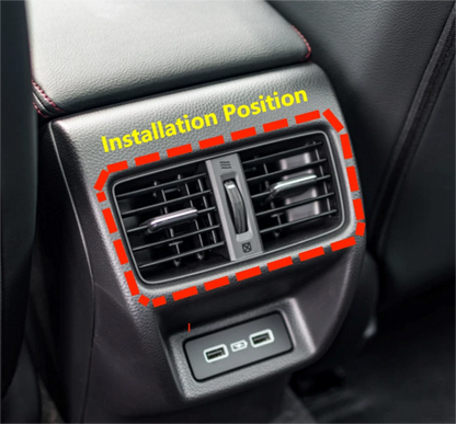 Rear Outlet Air Vent Frame Cover Trim for 2022-2023 Honda Civic Carbon Fiber