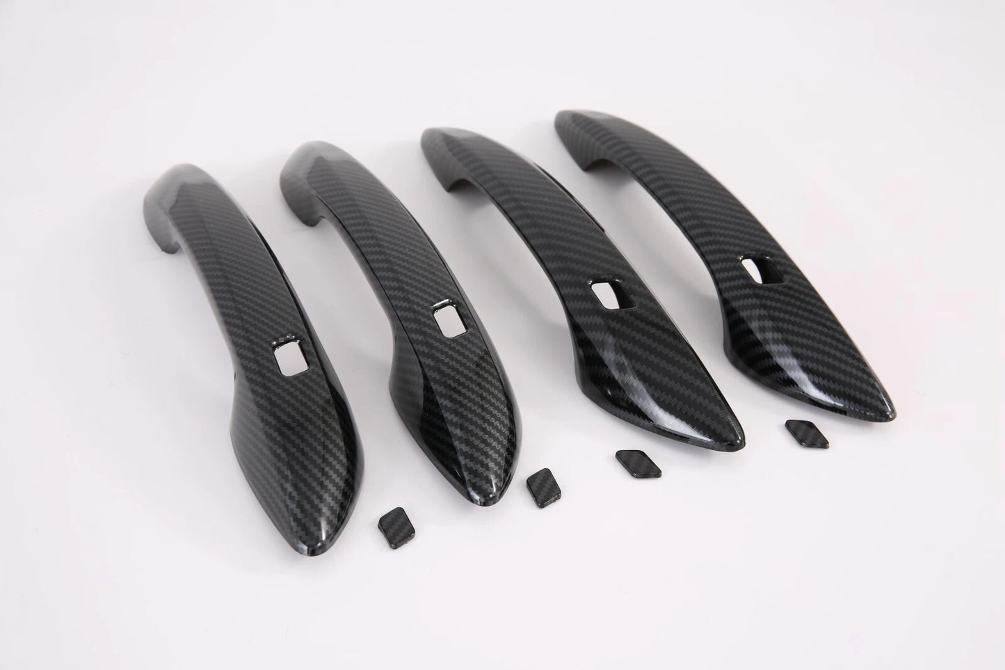 Carbon Fiber Smartkey Door Handle Lid Cover Trim for Hyundai Sonata (2020-2023)