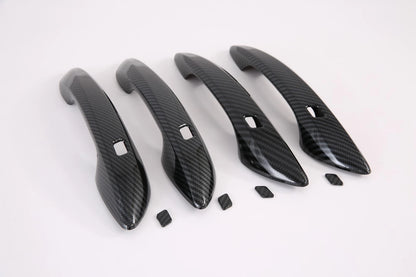 Carbon Fiber Smartkey Door Handle Lid Cover Trim for Hyundai Sonata (2020-2023)