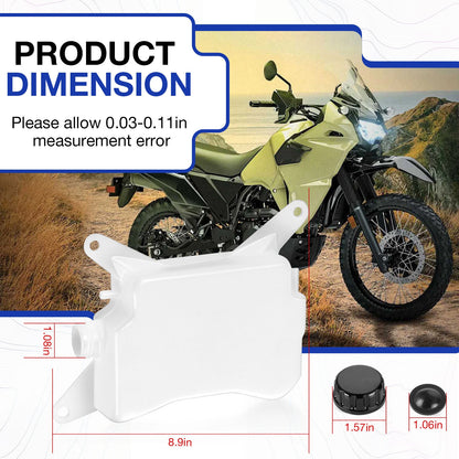Radiator Reservoir & Cap Kit for Kawasaki KLR650 (1987–2010)