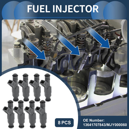 Fuel Injector 4.4L for BMW 540i Base (1999-2003) - 8 x Gray Injectors