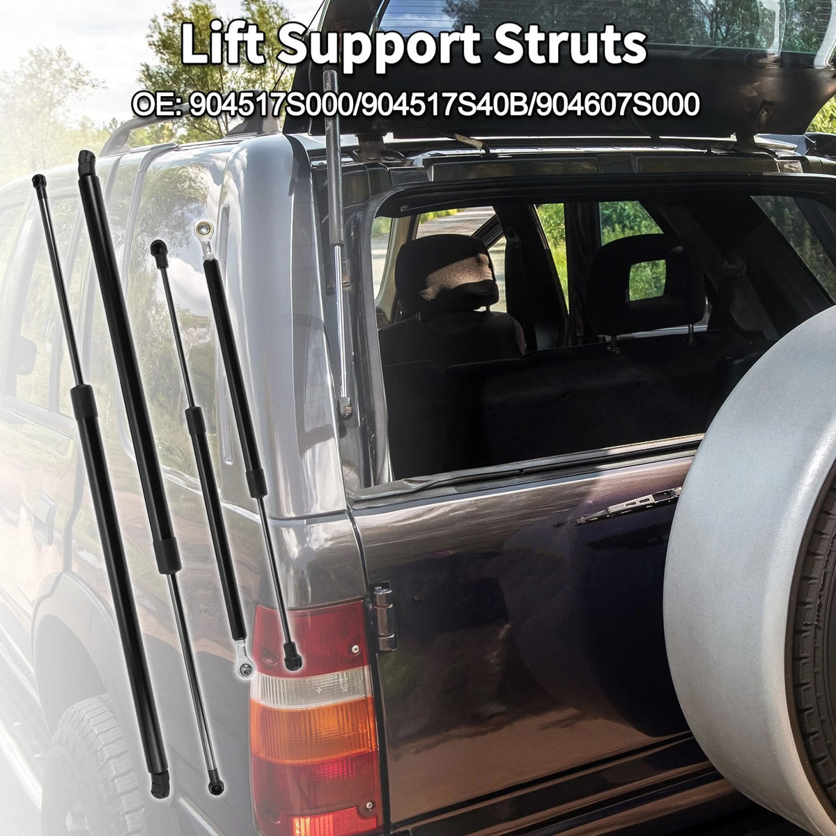 Rear Window Glass & Tailgate Lift Supports for Infiniti QX56 (2004-2010)