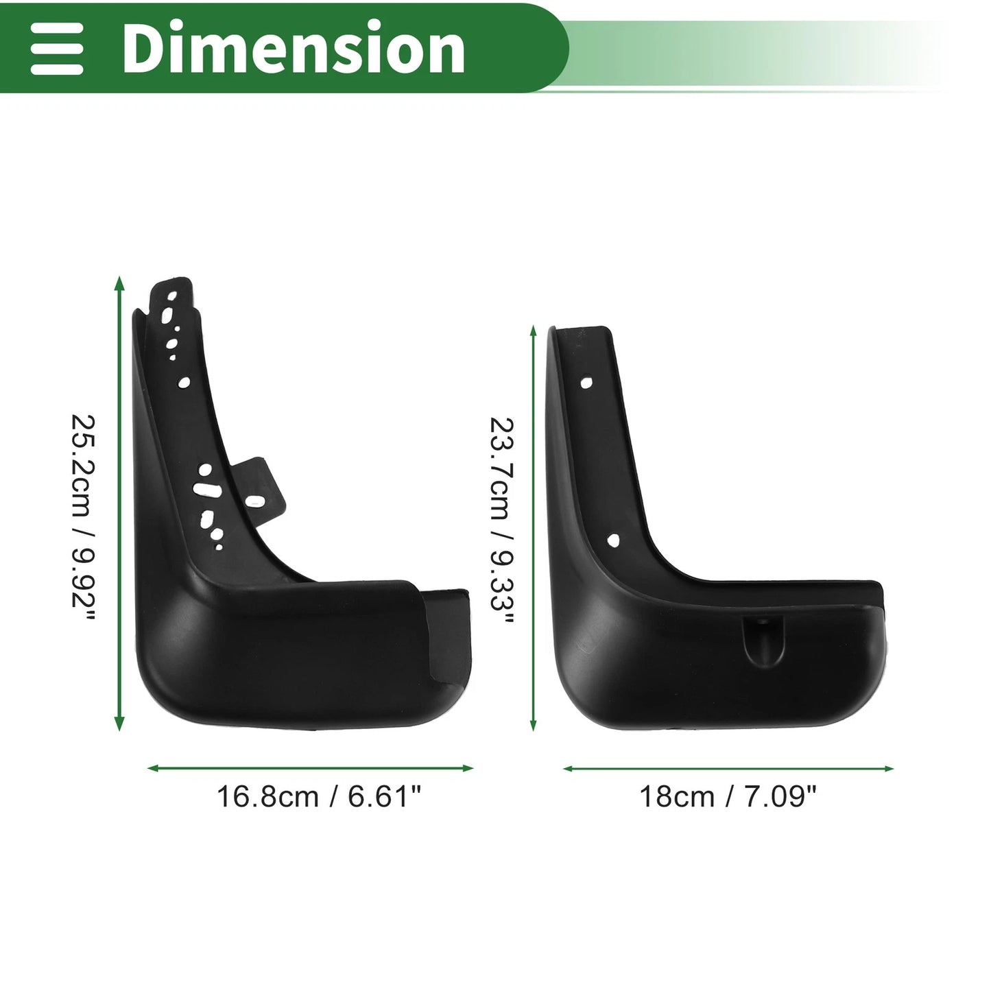 Mud Flaps Splash Guards for Kia K3 Hatchback/Saloon (2013-2015)