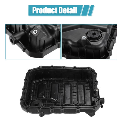 Oil Pan Cover for Hyundai Santa Fe 2013-2018 (2 x Plastic Black)