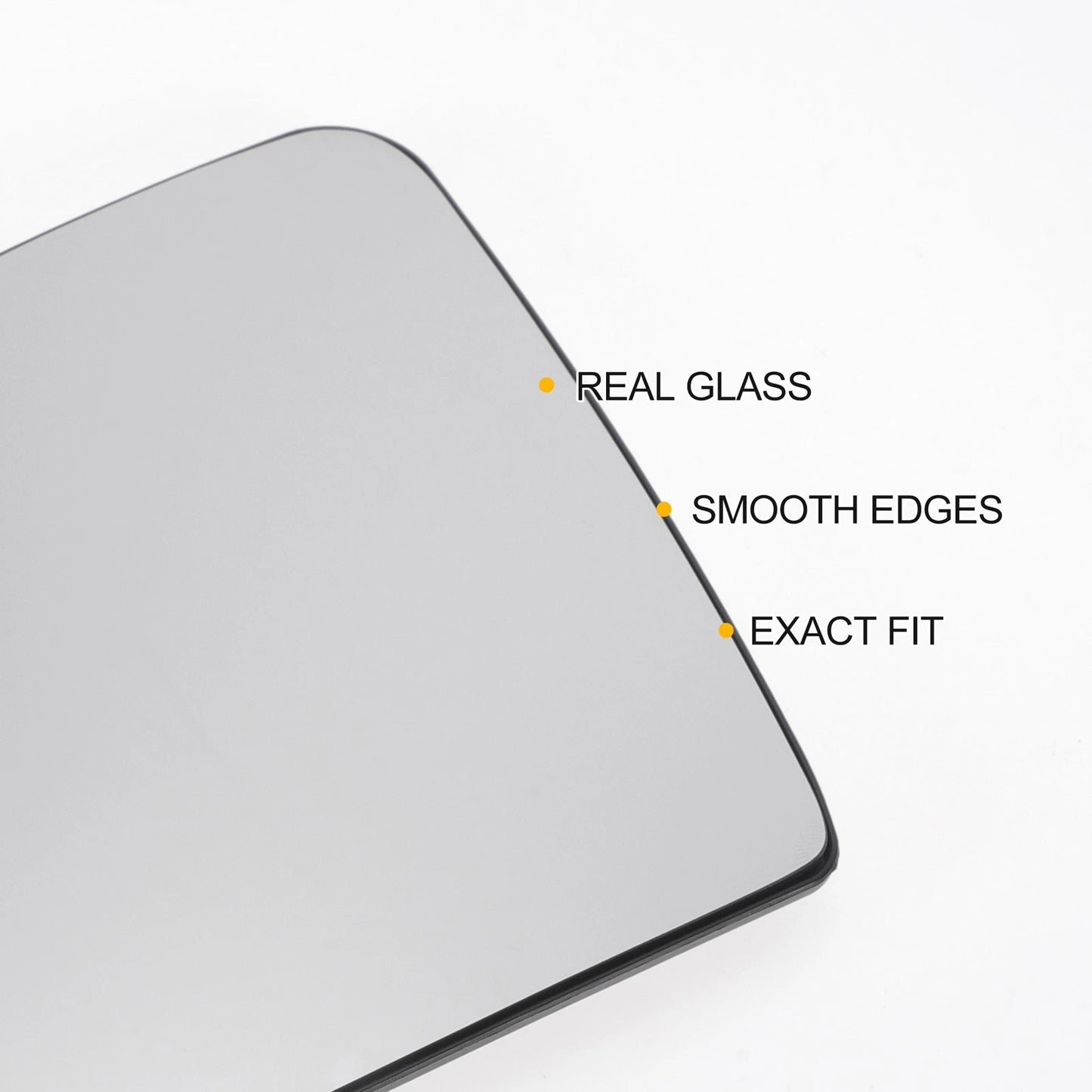 Left Upper White Mirror Glass w/ Back Convex Heated for Ford Transit (2015-2023)
